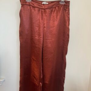 12th Tribe Rust Wide Leg Pants